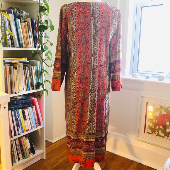 Vintage boho 70s Albert Nipon dress S/M - Picture 6 of 12